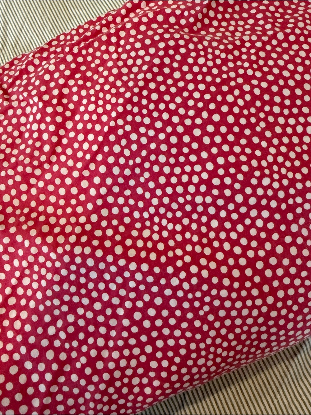 Pottery Barn Teen Pink and White Polka Dot Duvet Cover
